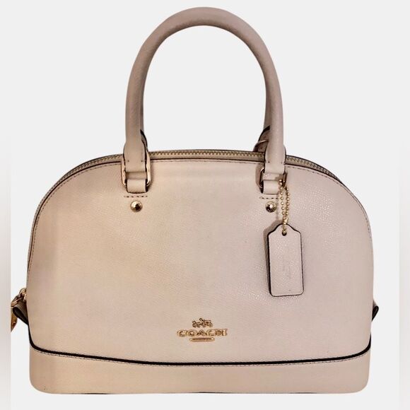 Coach Sierra Off White Cross Grain Leather Mini Bag - Picture 1 of 8